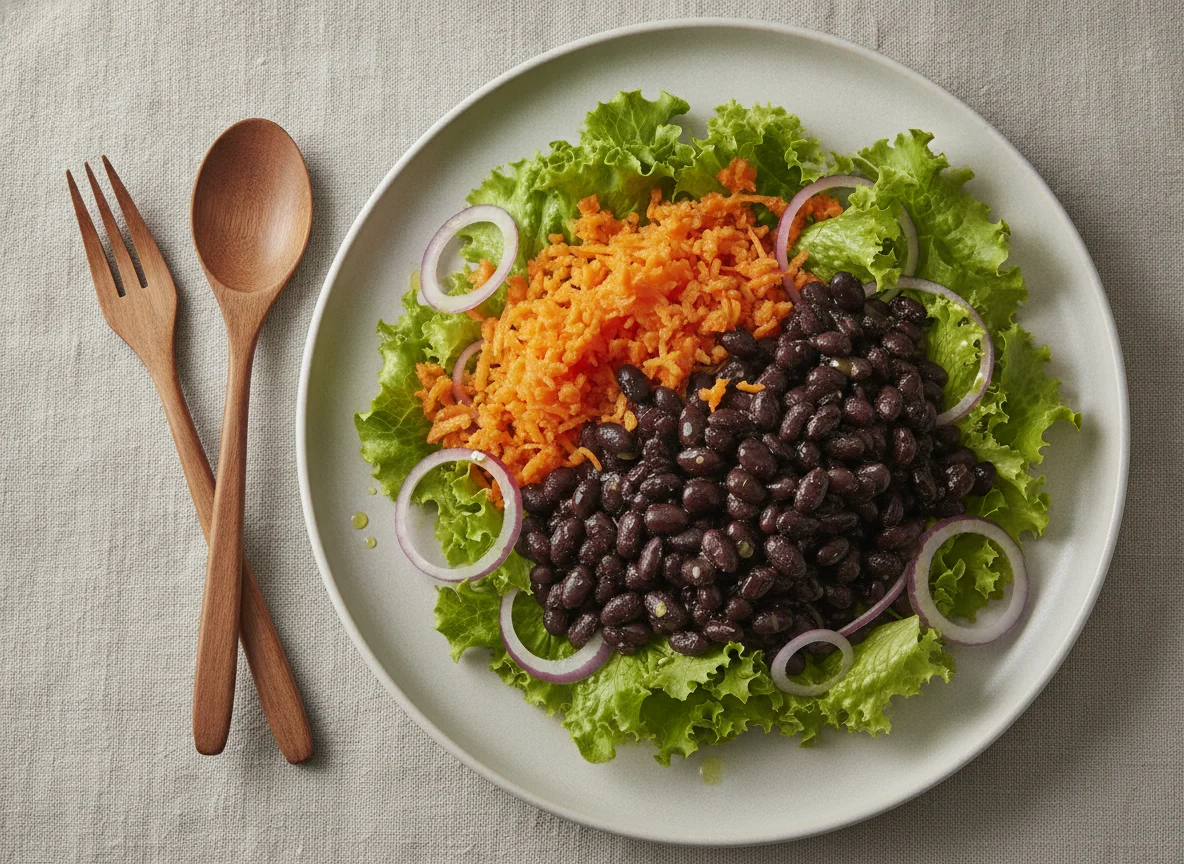 Salada com Feijão Preto photo