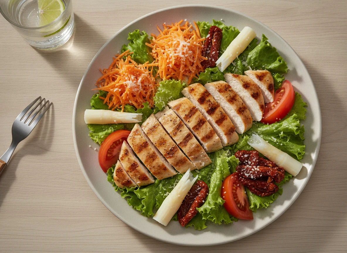 Salada com Frango Grelhado e Palmito photo