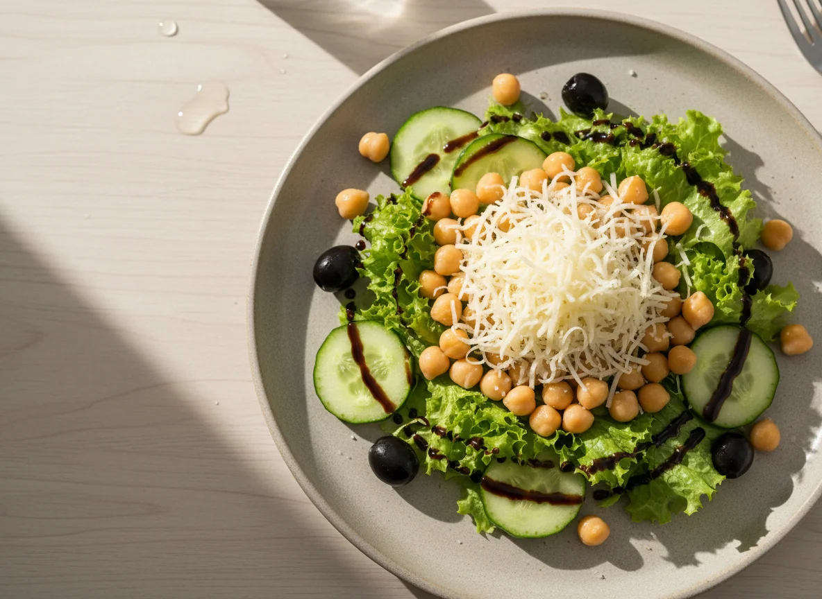 Salada com Grão de Bico e Queijo Ralado photo