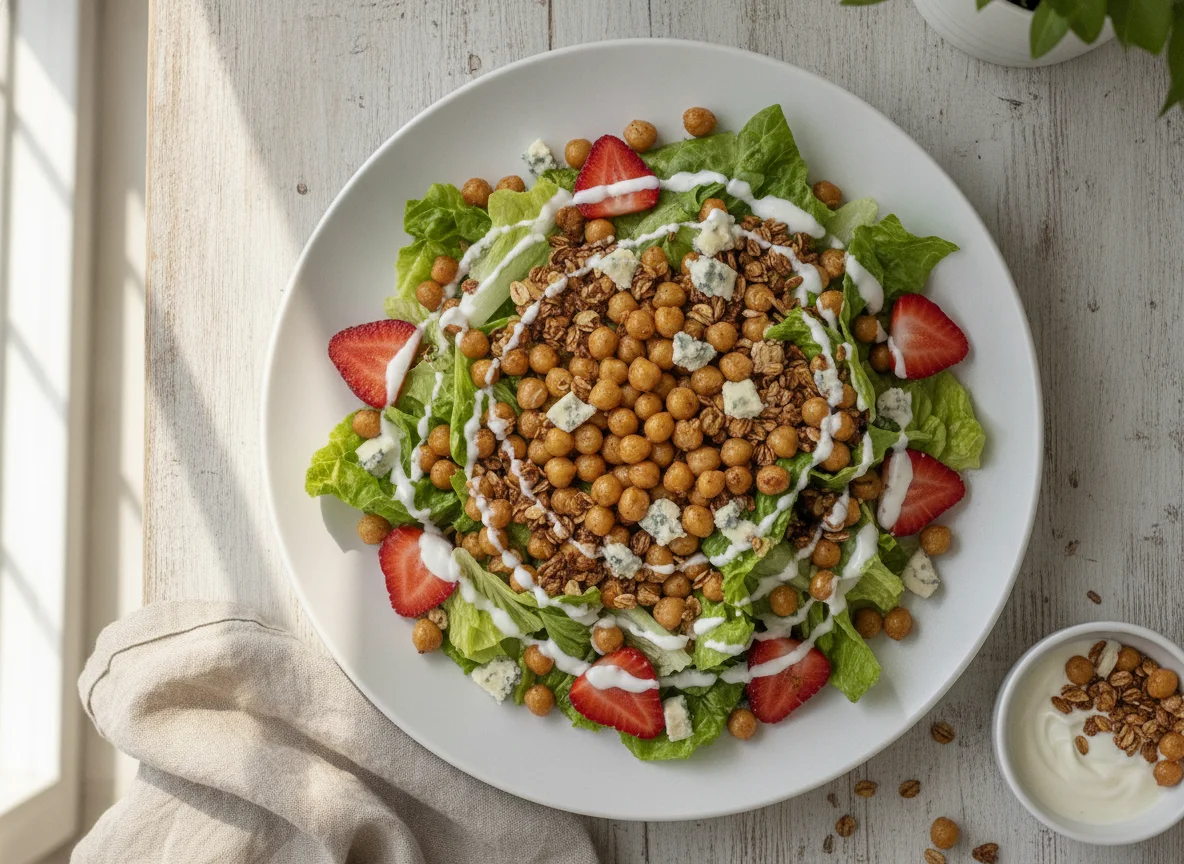 Salada com Grão-de-Bico e Morango photo