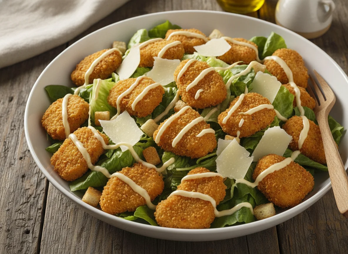 Salada com Nuggets de Frango e Queijo photo