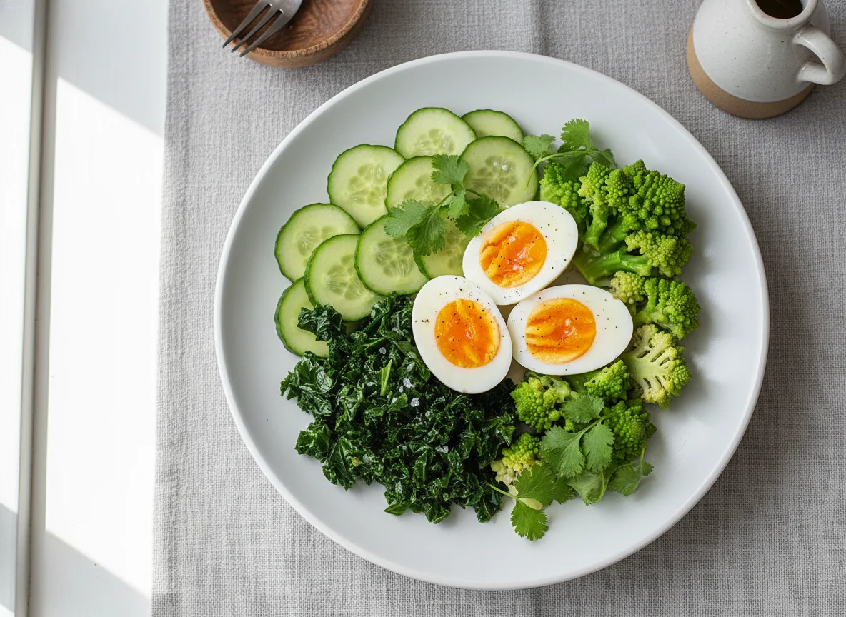 Salada com ovos e vegetais photo