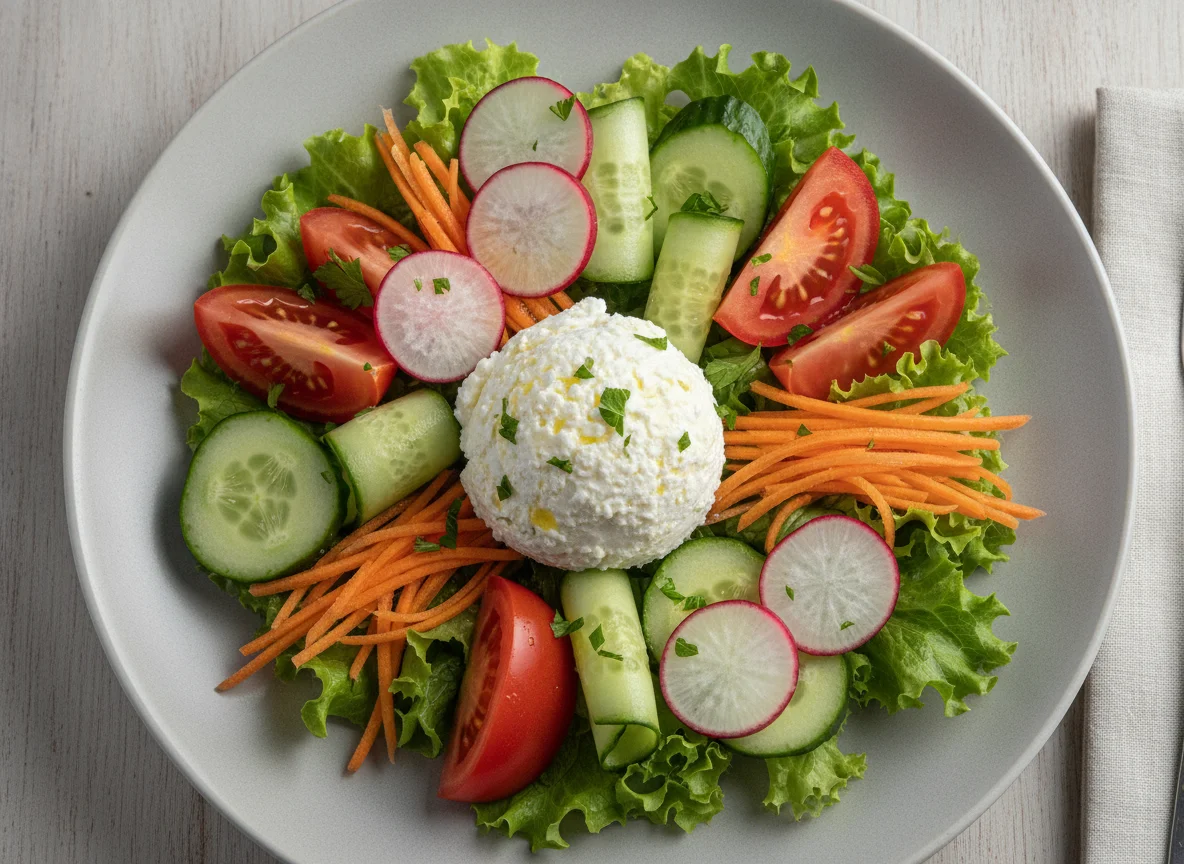Salada com Queijo Cottage photo