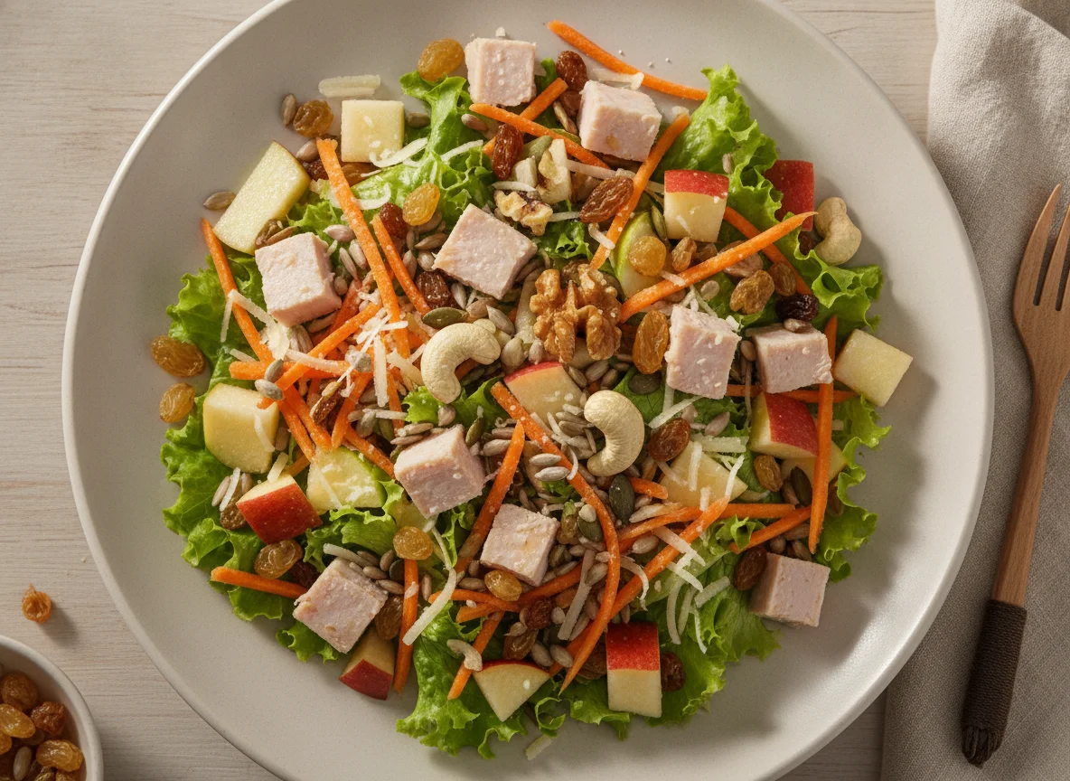 Salada Completa com Peito de Peru e Sementes photo