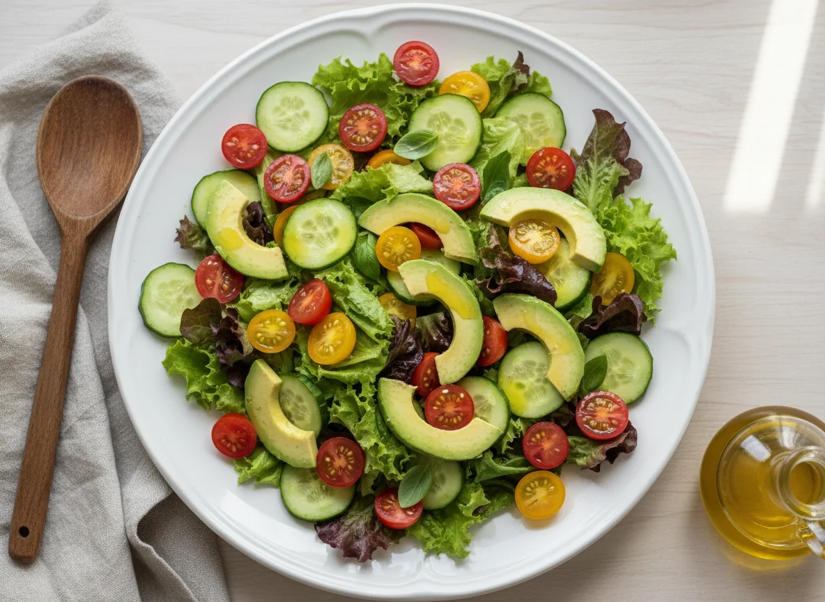 Salada de Abacate com Tomate e Pepino photo