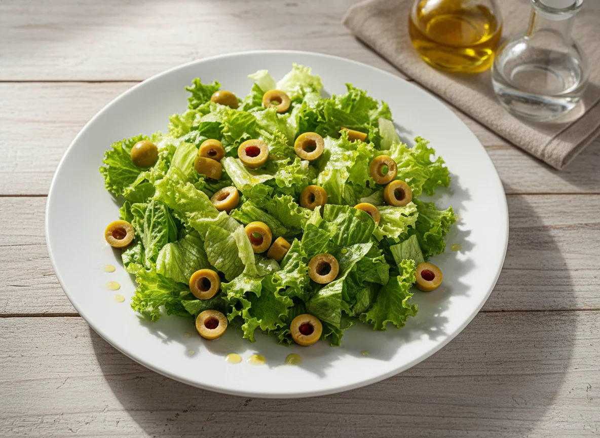 Salada de Alface com Azeitonas photo