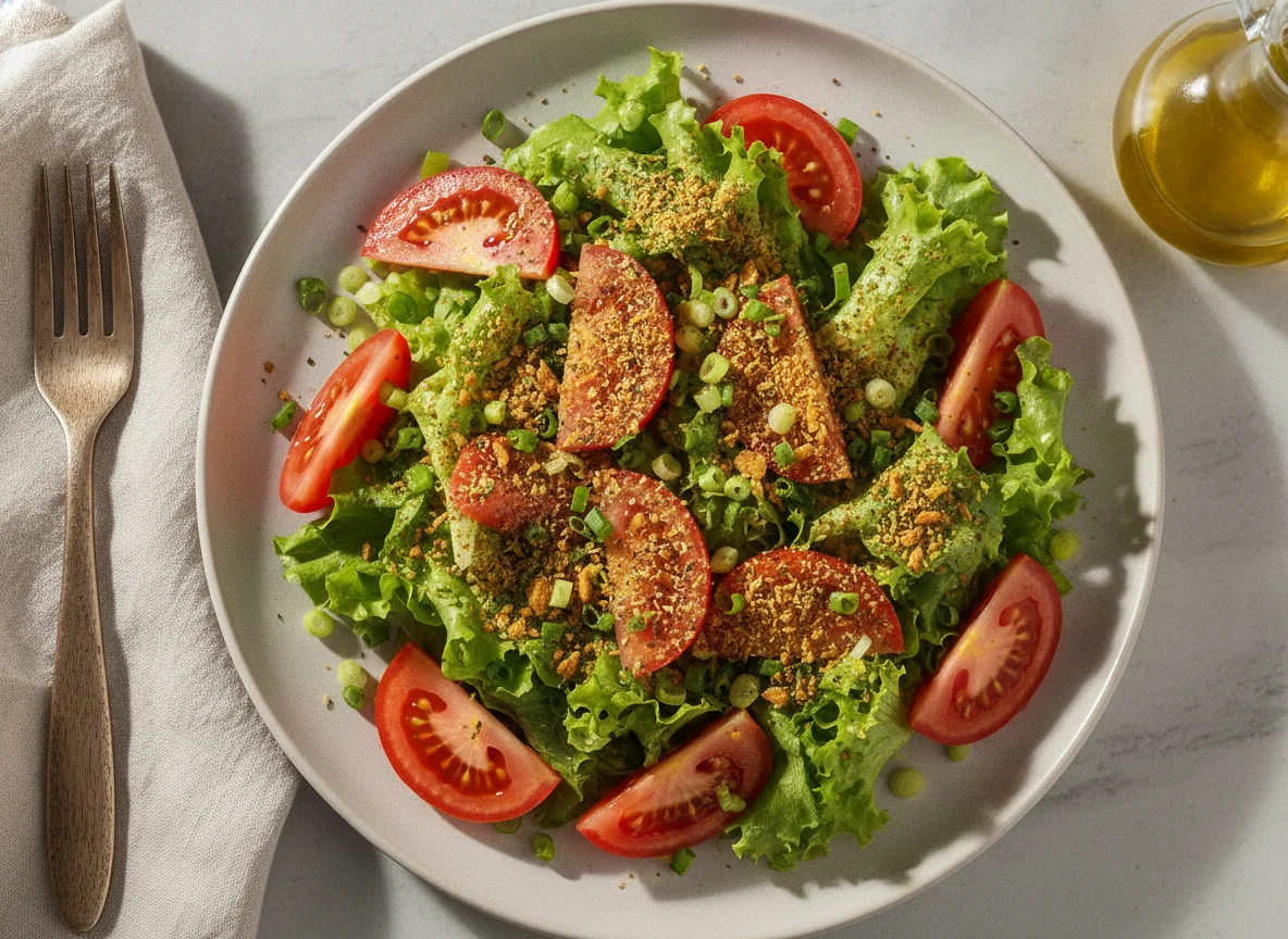 Salada de Alface e Tomate com Tempero photo