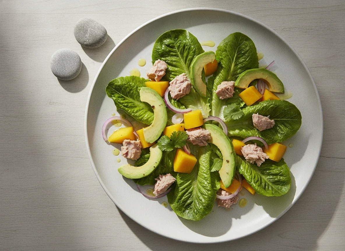 Salada de Atum com Abacate e Manga photo