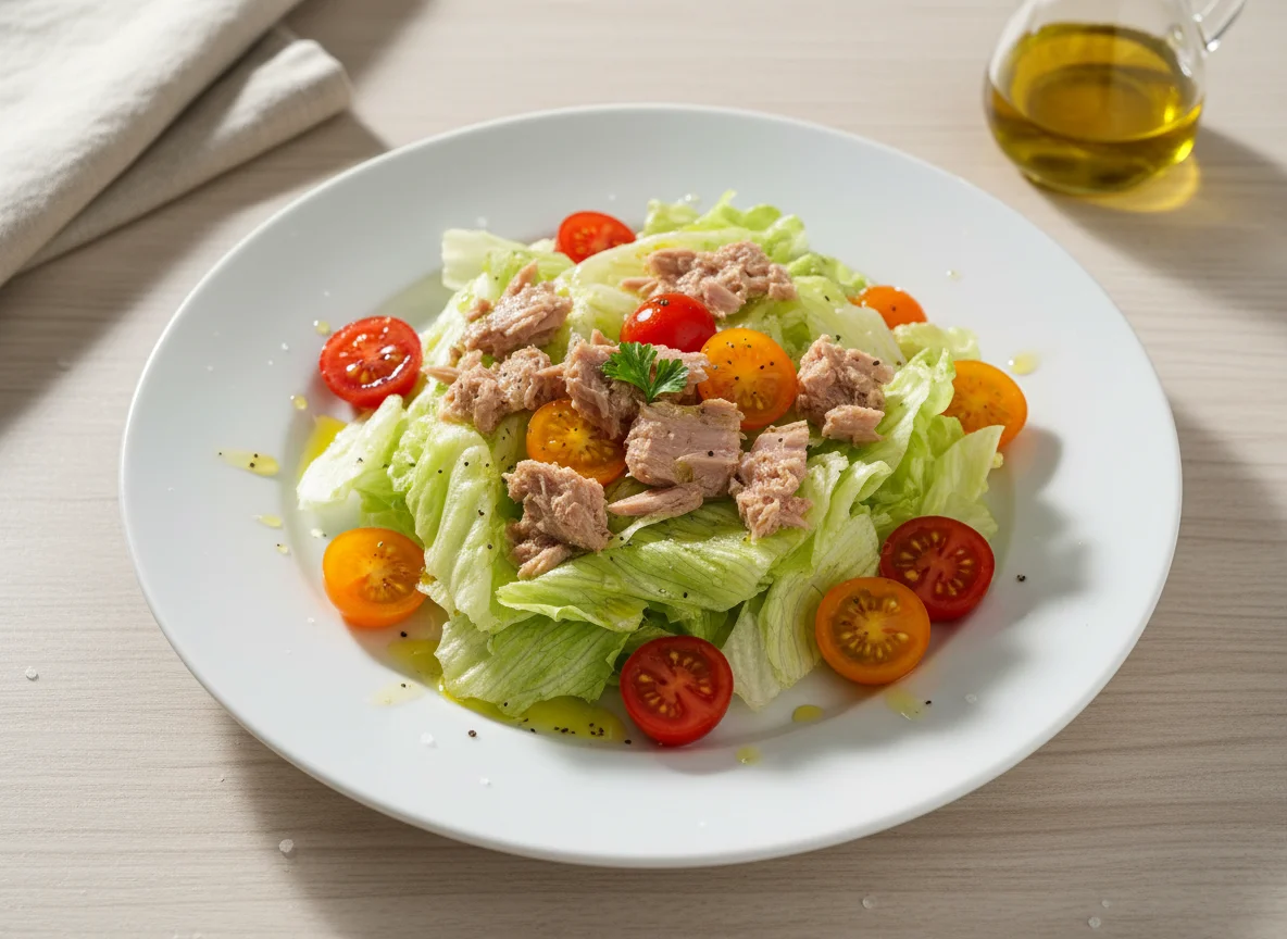 Salada de Atum com Alface e Tomate photo