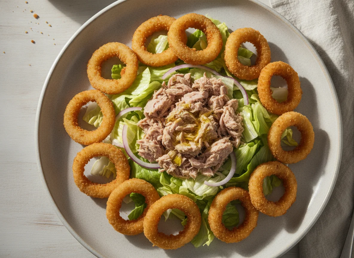 Salada de Atum com Anéis de Cebola photo