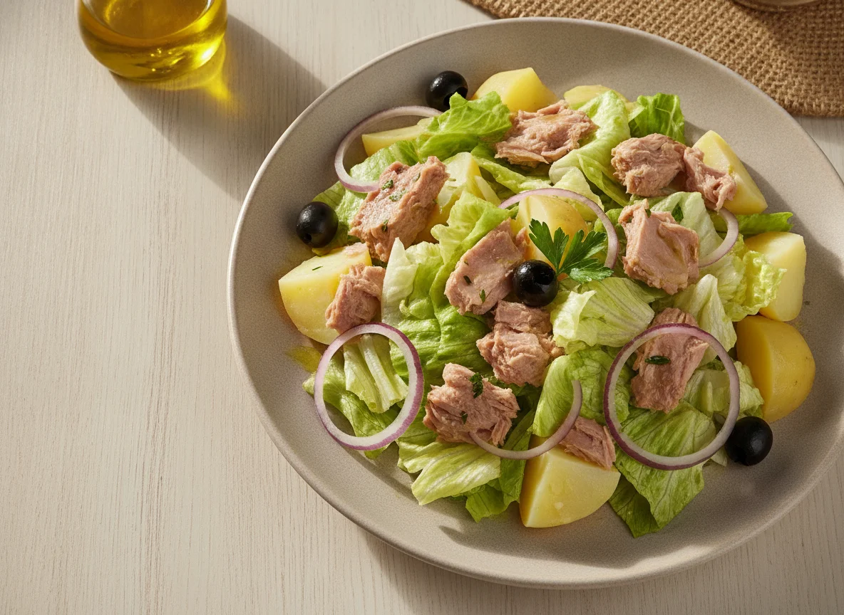 Salada de Atum com Batata e Alface photo