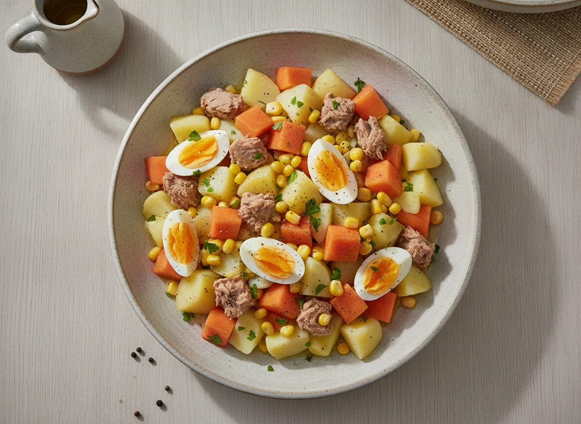 Salada de Atum com Batata e Papaia photo