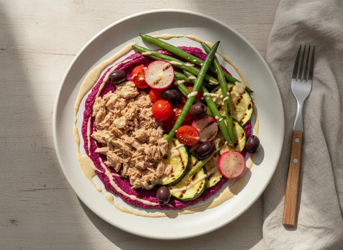 Salada de Atum com Beterraba e Legumes Grelhados photo