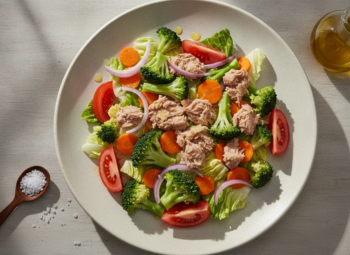 Salada de Atum com Brócolos e Cenoura photo