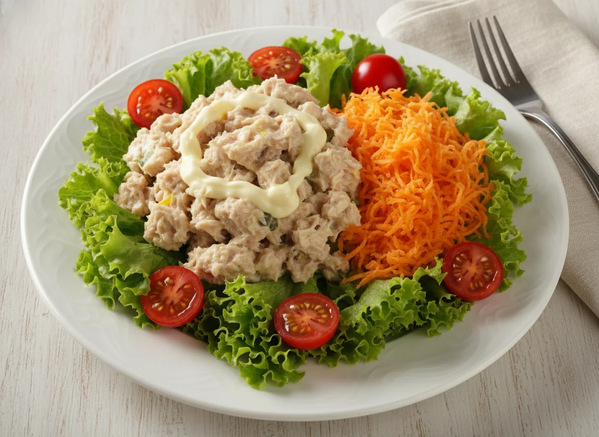 Salada de Atum com Cenoura e Alface photo