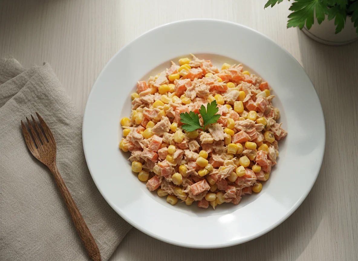 Salada de atum com cenoura photo