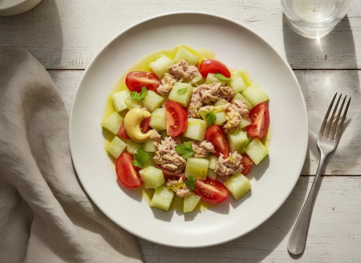 Salada de Atum com Chuchu e Tomate photo