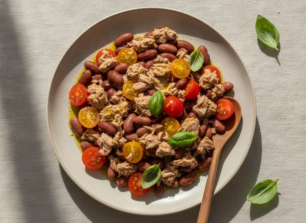 Salada de Atum com Feijão e Tomate photo