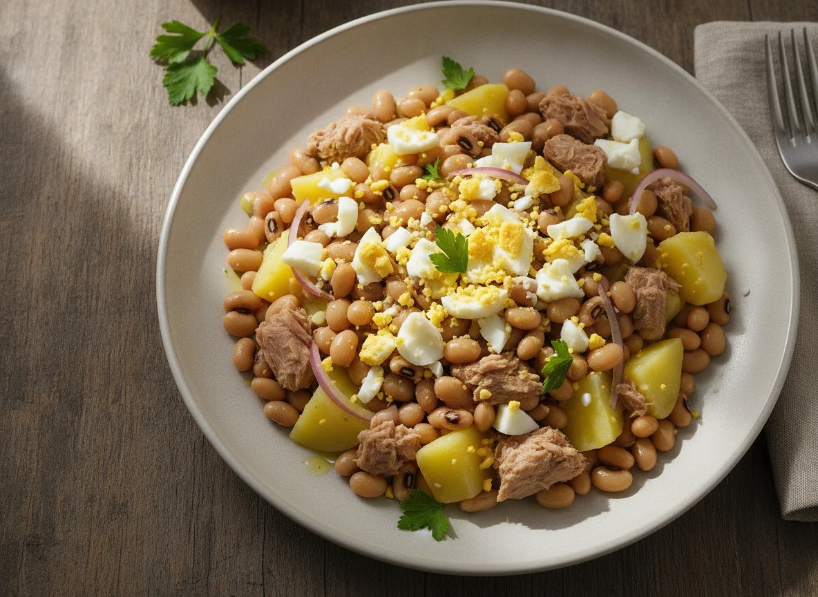 Salada de Atum com Feijão Frade e Batata photo