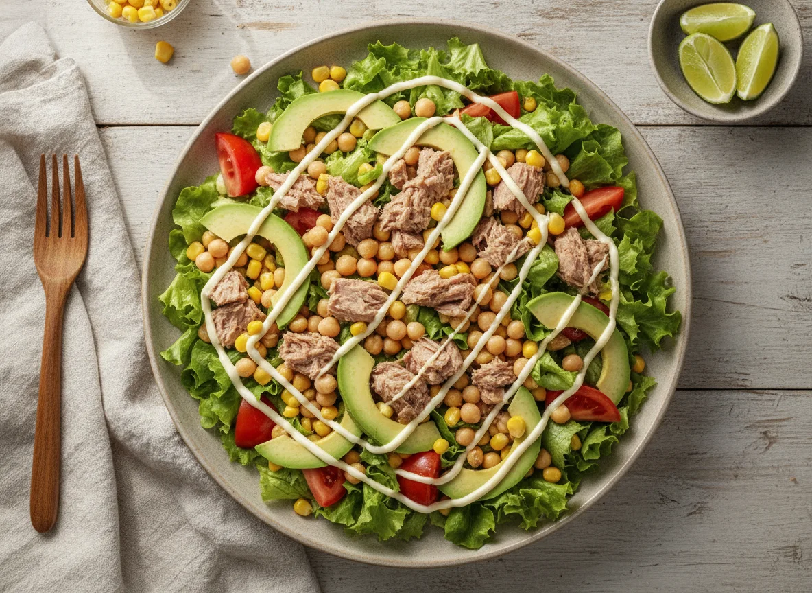 Salada de Atum com Grão e Abacate photo