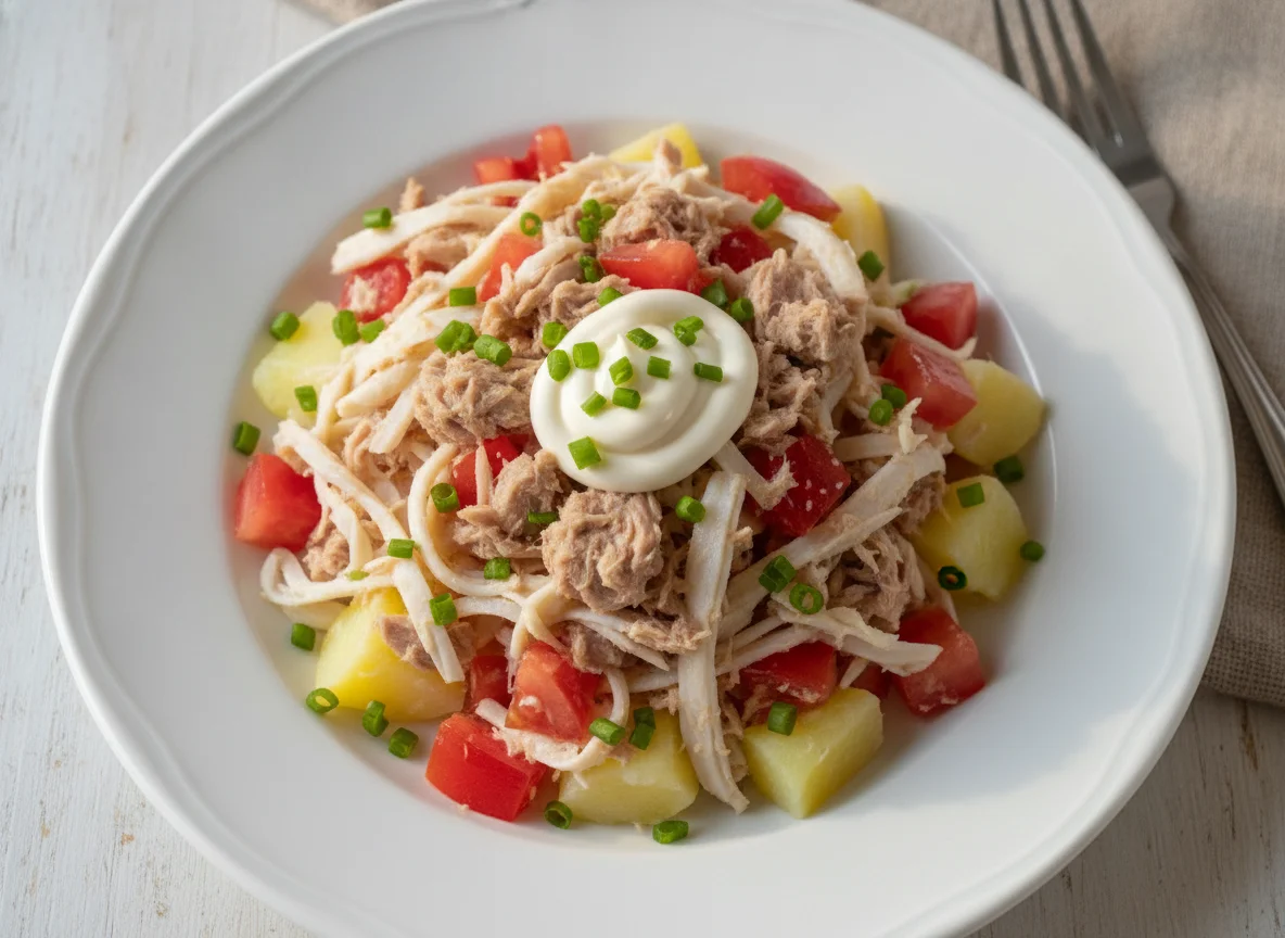 Salada de Atum com Kani e Tomate photo