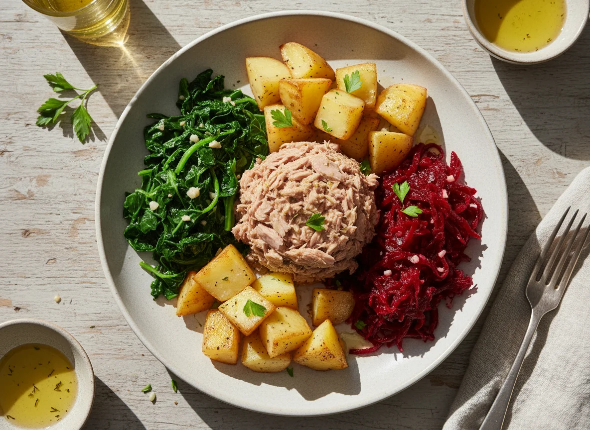 Salada de atum com legumes photo