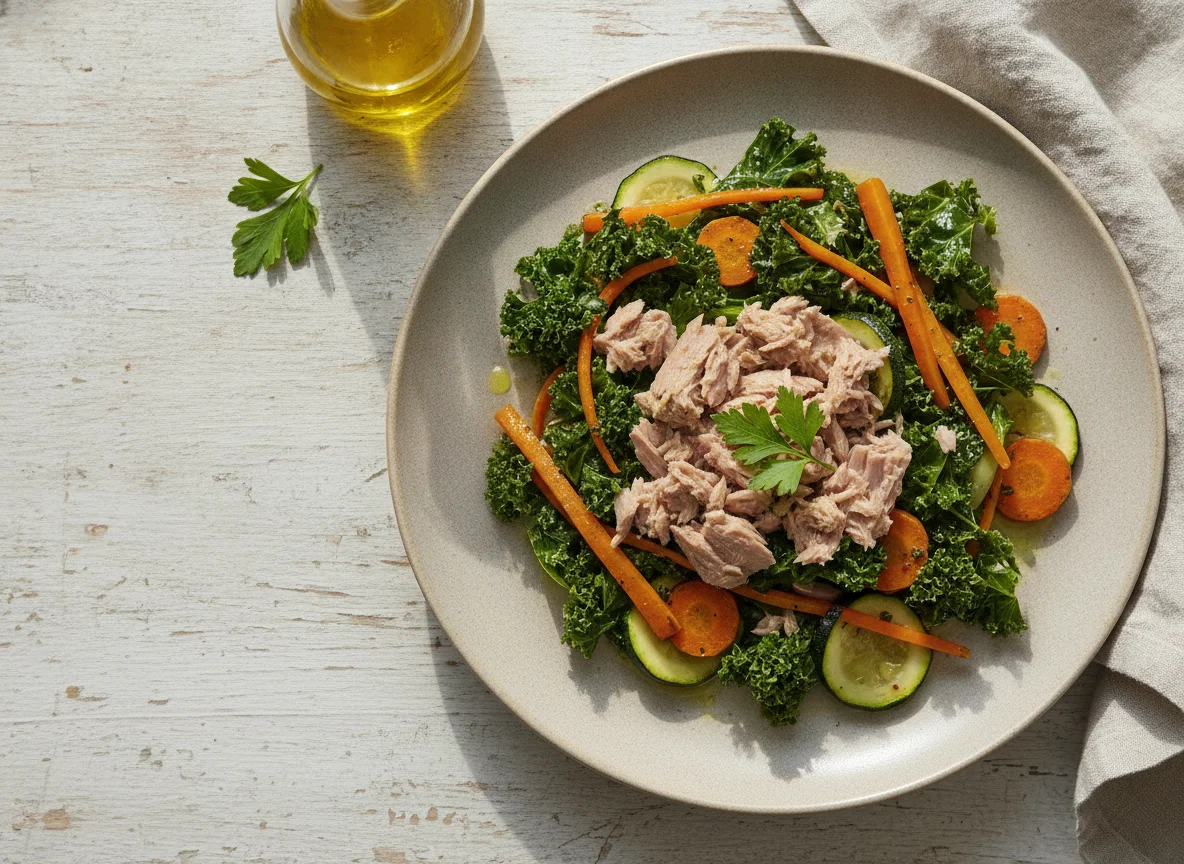 Salada de Atum com Legumes Salteados photo