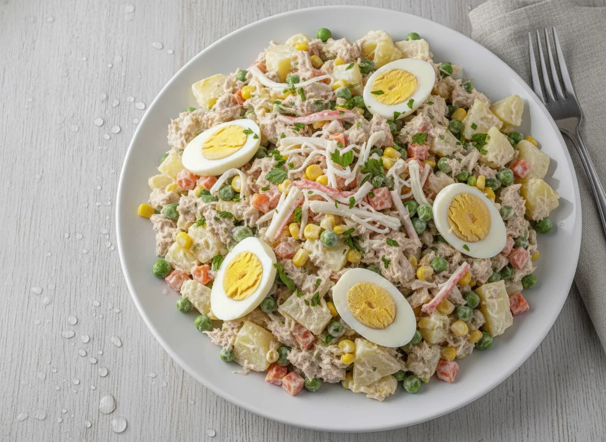Salada de Atum com Maionese e Legumes photo