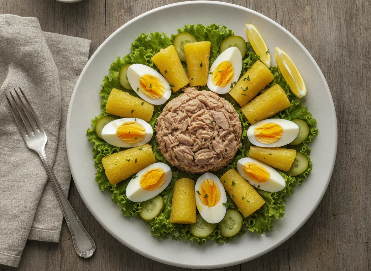 Salada de Atum com Mandioca e Ovo photo
