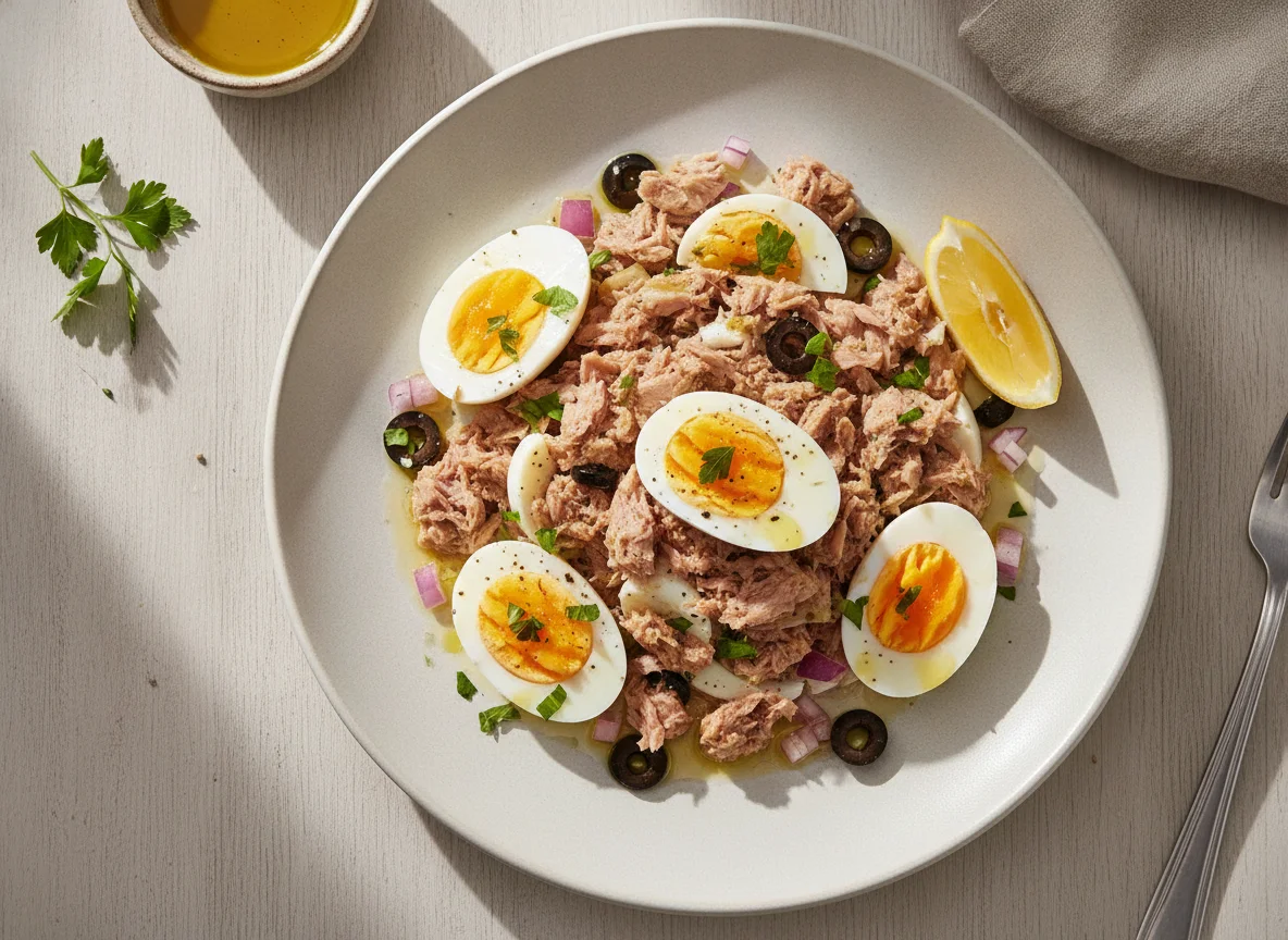 Salada de Atum com Ovo Cozido photo