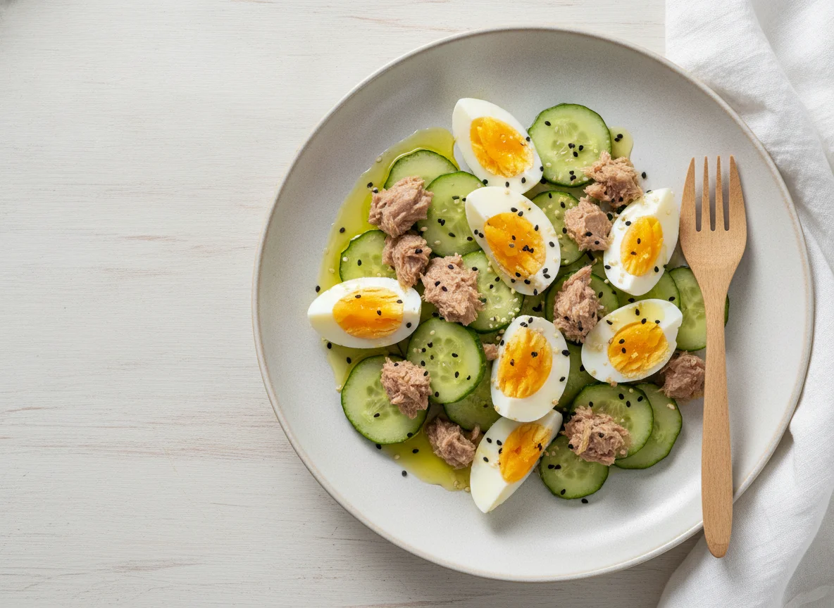 Salada de Atum com Ovo e Pepino photo