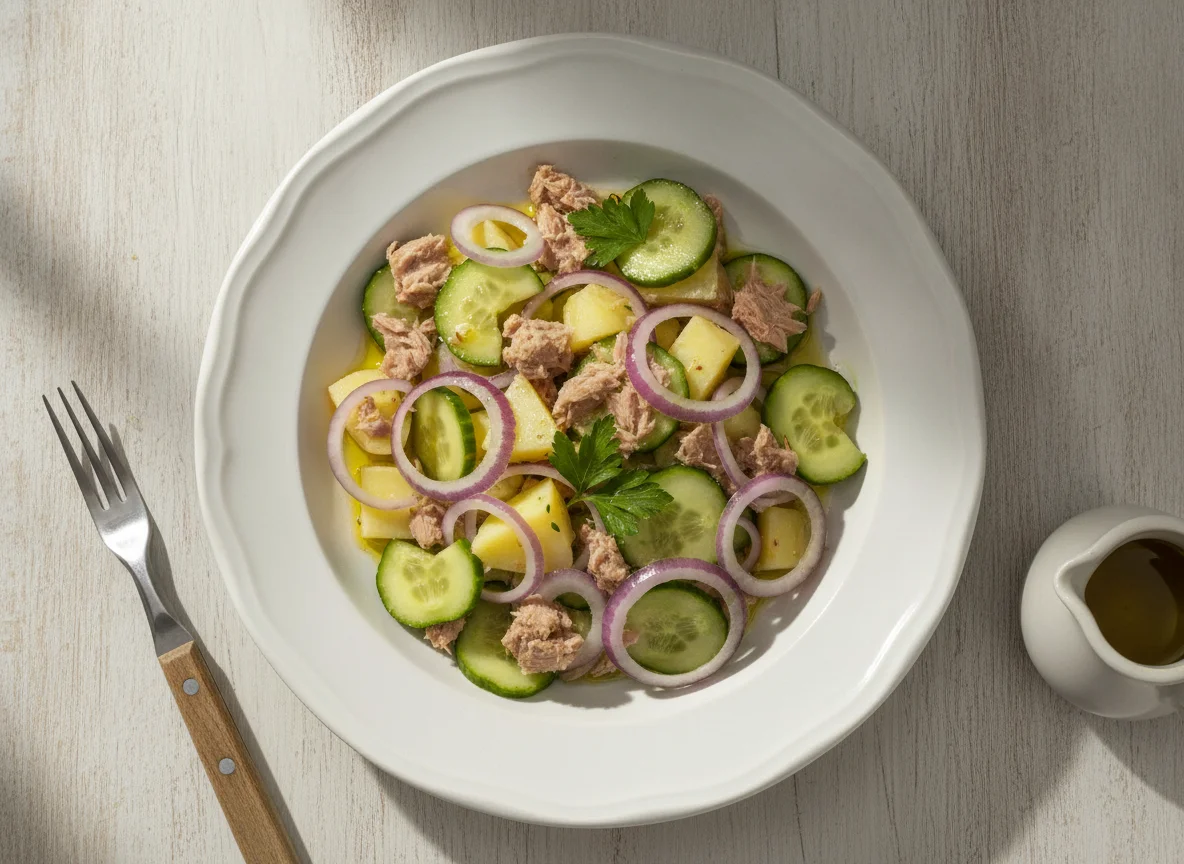 Salada de Atum com Pepino e Cebola photo