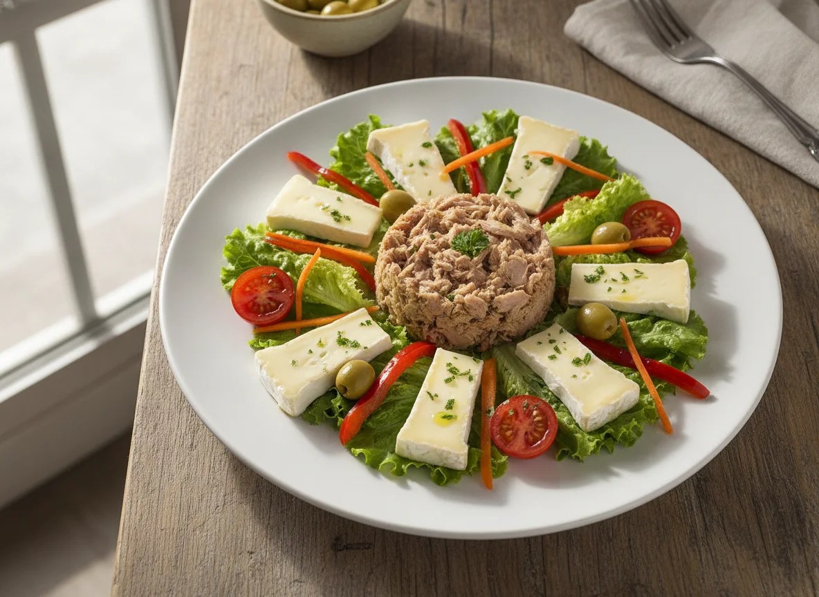 Salada de Atum com Queijo Brie e Vegetais photo