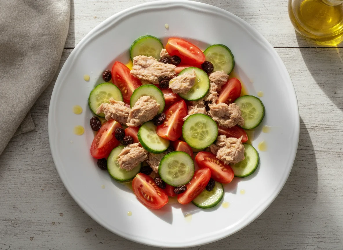 Salada de Atum com Tomate e Pepino photo