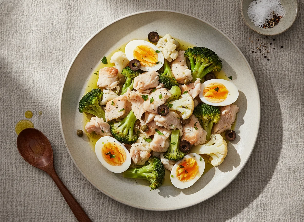 Salada de Bacalhau com Ovos e Brócolos photo