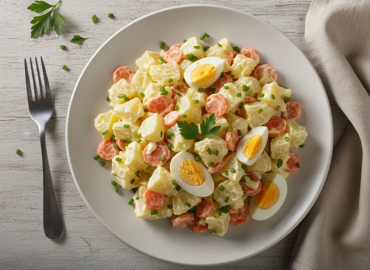 Salada de Batata com Cenoura e Ovo photo