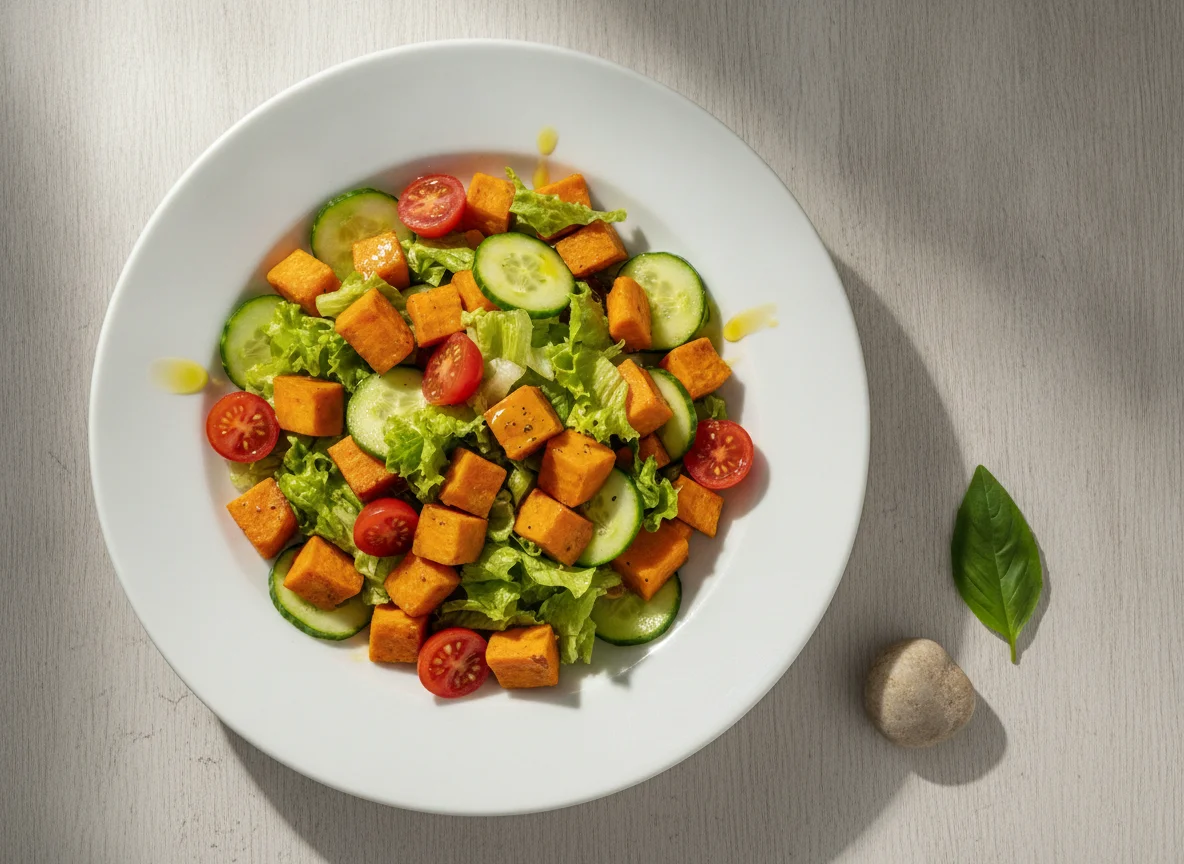 Salada de Batata Doce com Vegetais photo