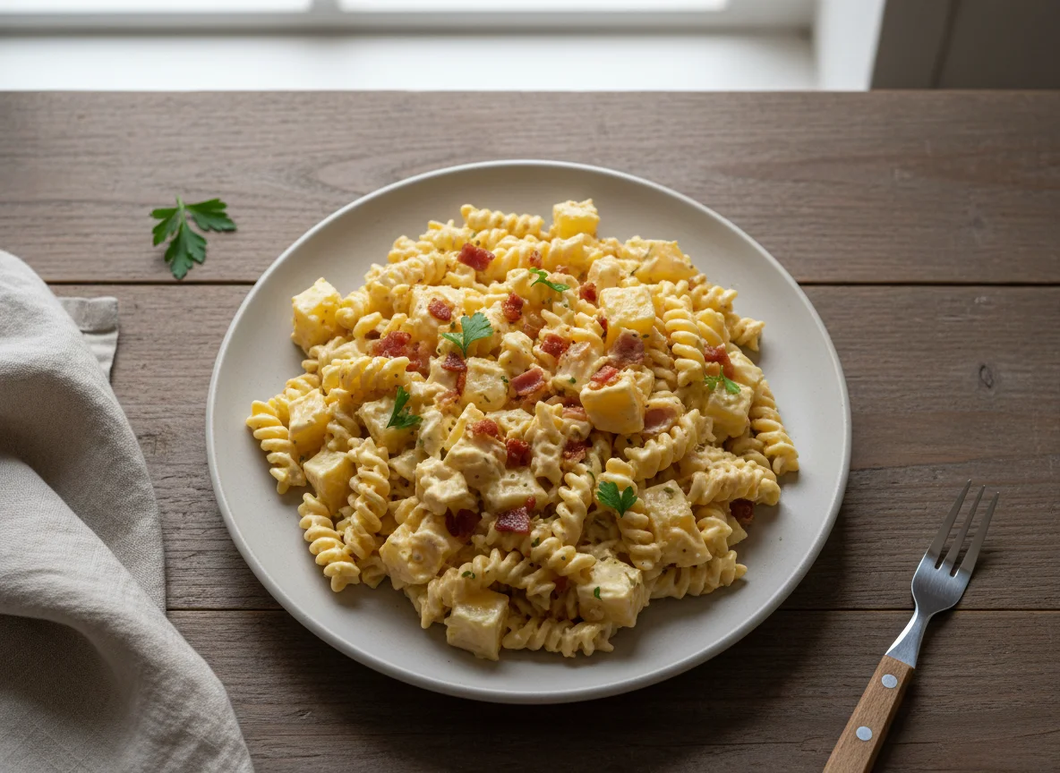 Salada de batata e macarrão photo