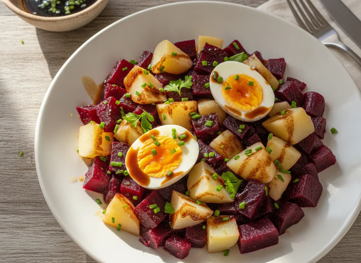 Salada de Beterraba, Batata e Ovo Cozido photo