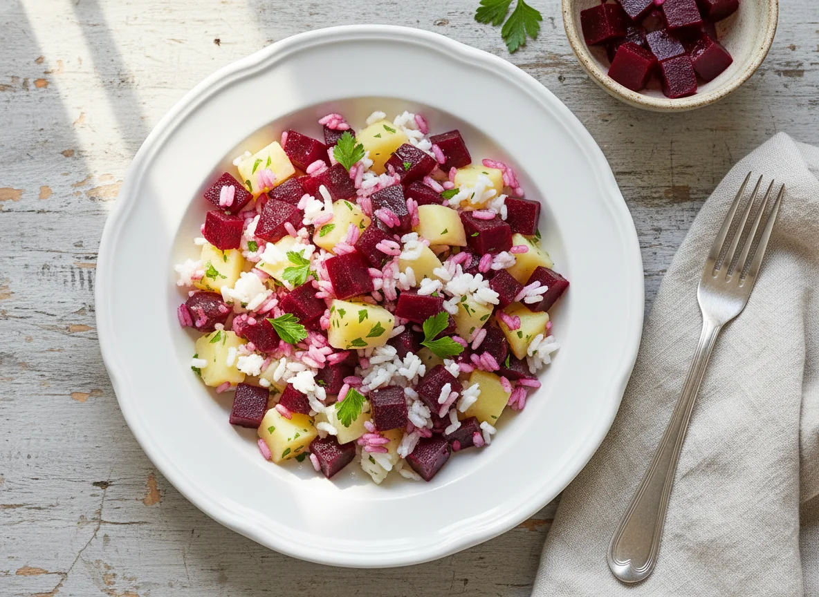 Salada de Beterraba com Arroz photo