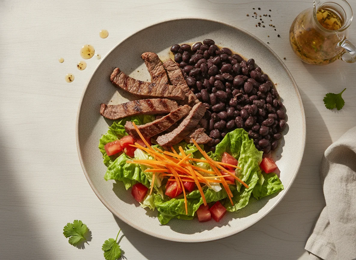 Salada de Carne com Feijão Preto photo
