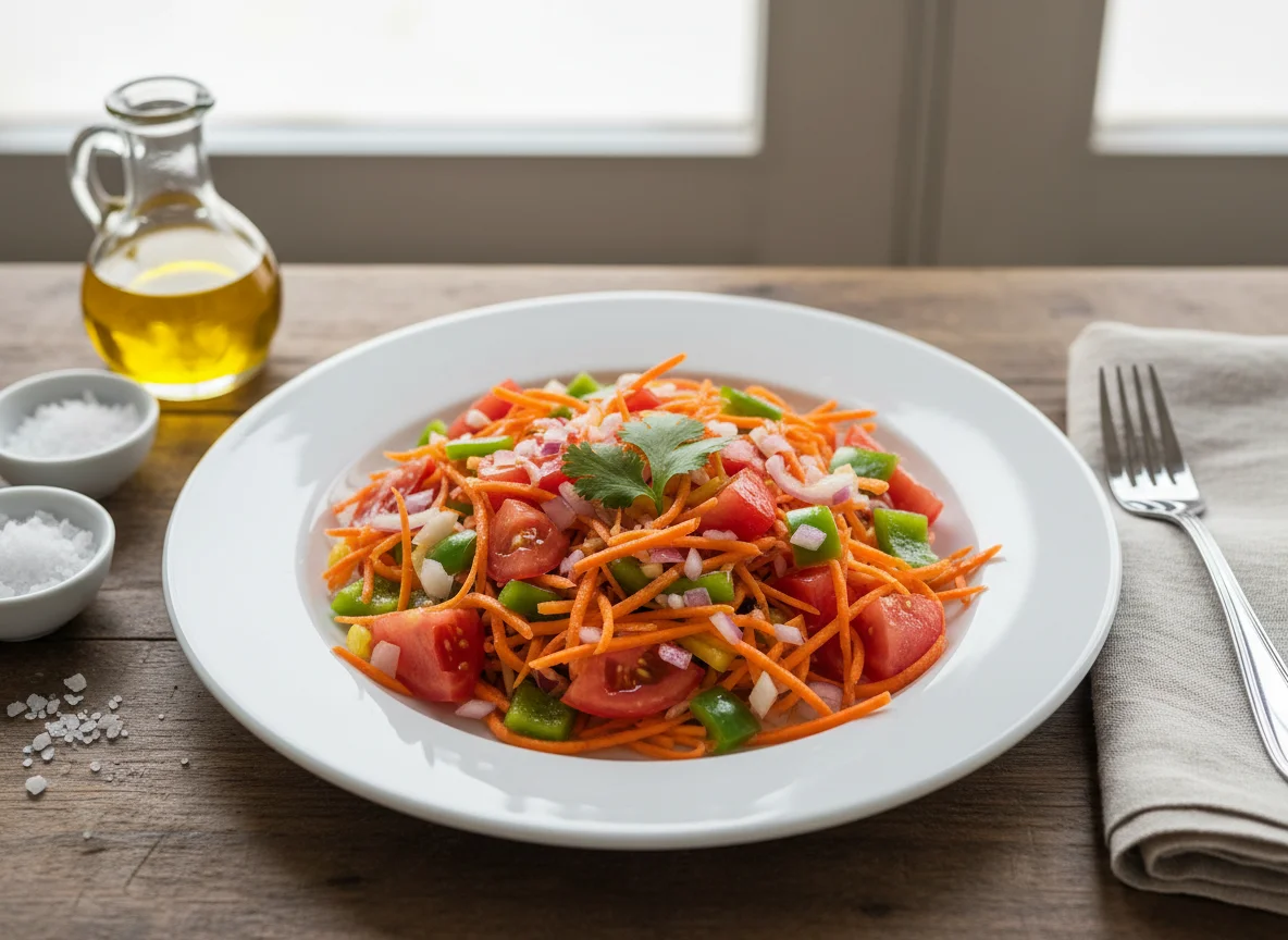 Salada de Cenoura, Pimentão e Tomate photo
