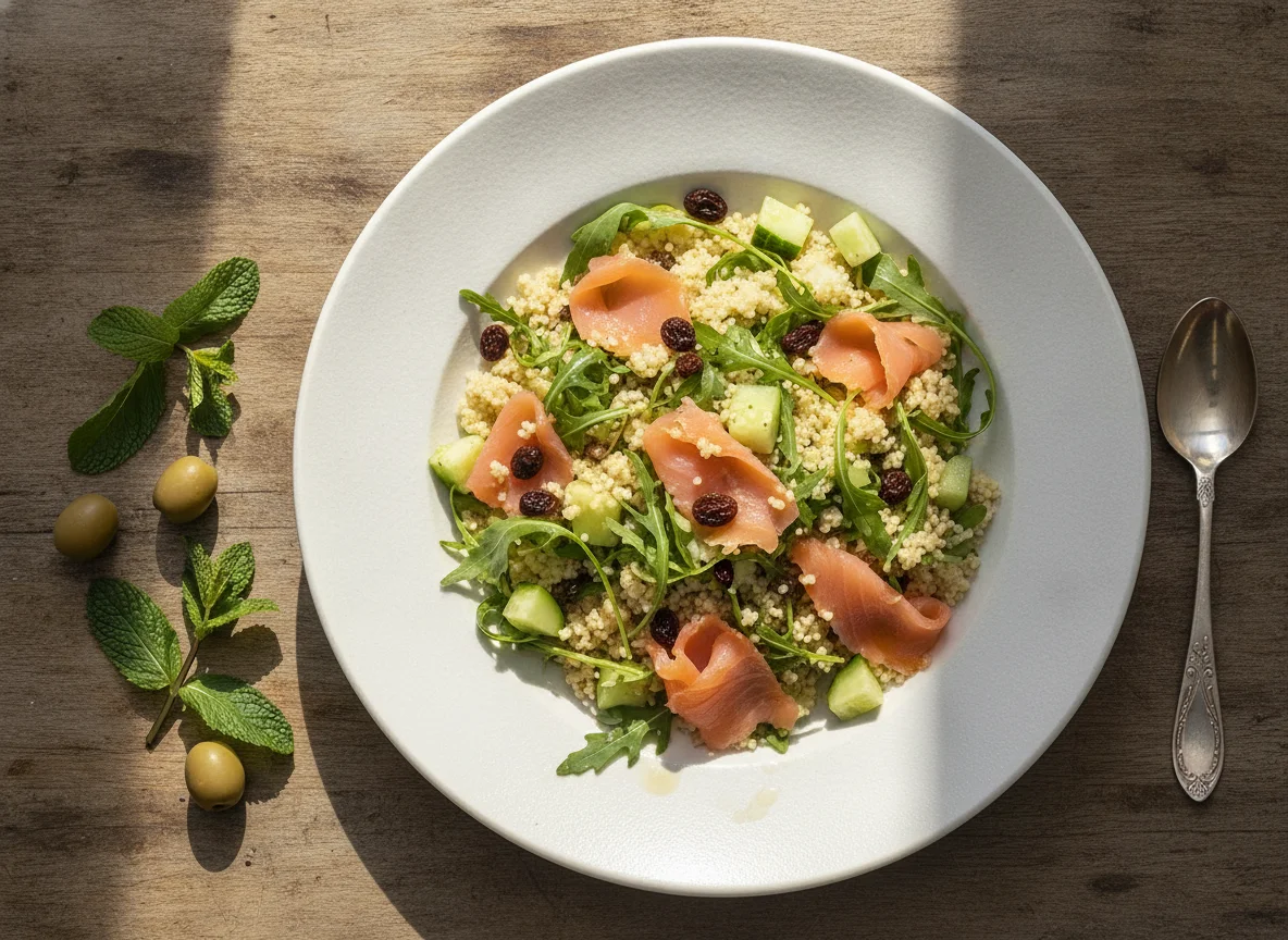 Salada de Cuscuz com Salmão Fumado photo