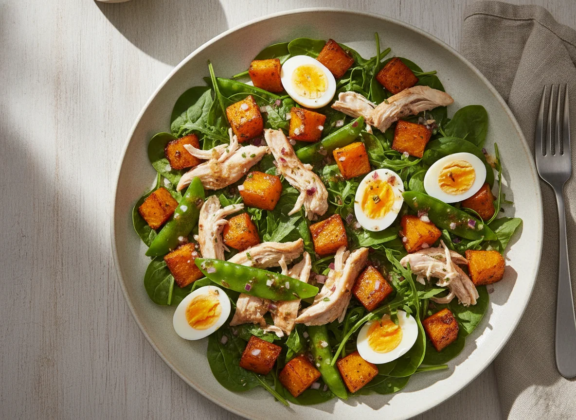 Salada de Folhas com Frango e Abóbora photo