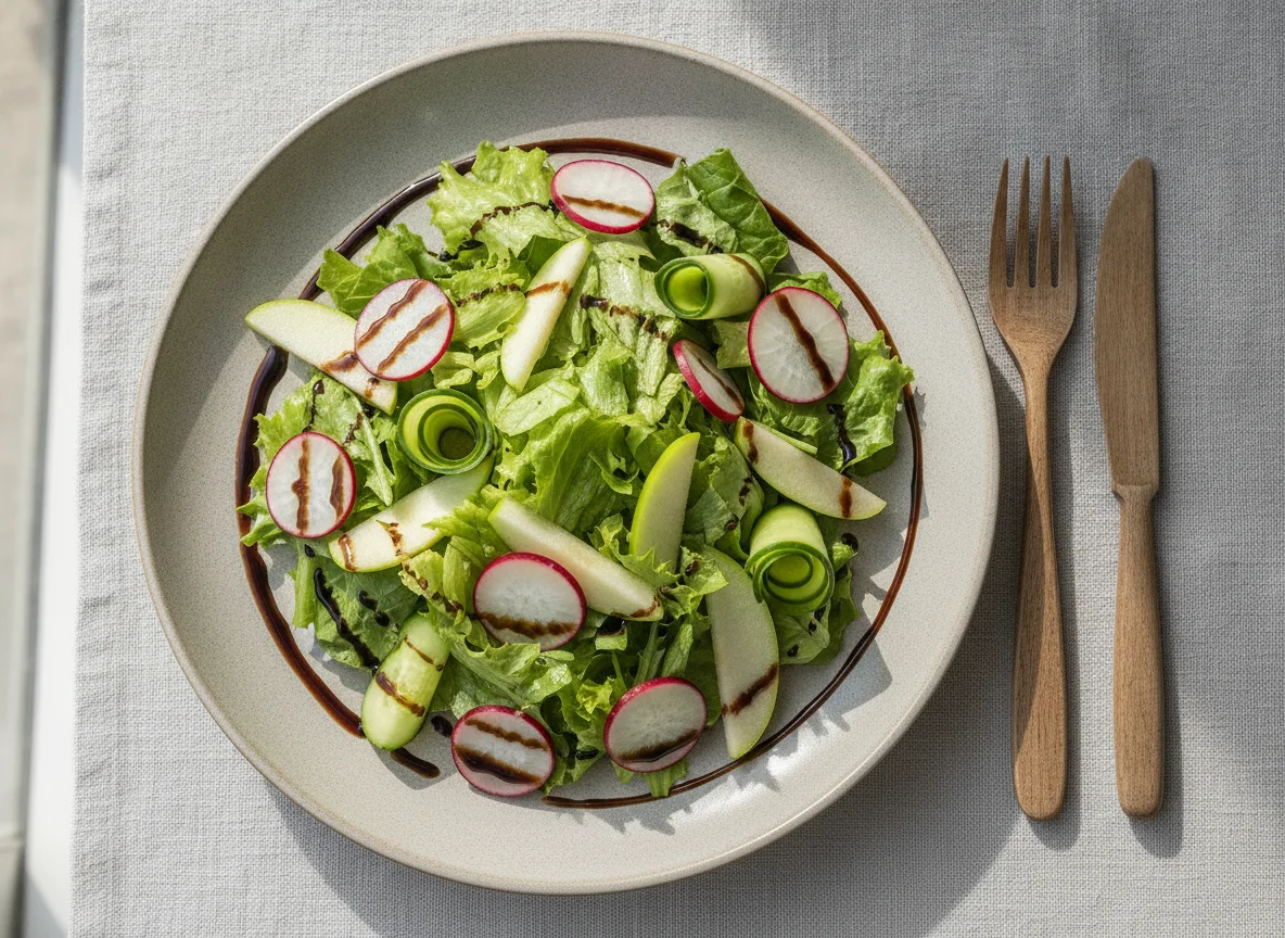 Salada de Folhas com Rabanete e Molho Balsâmico photo