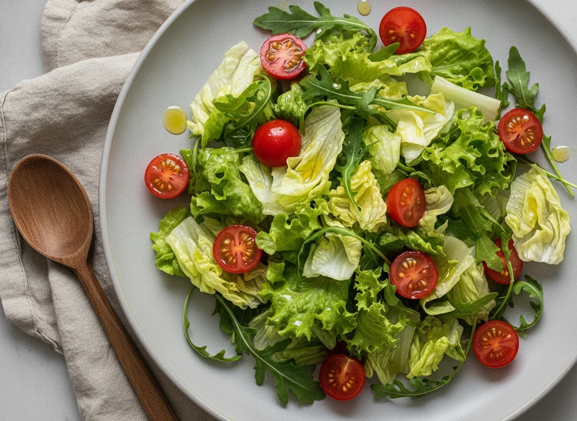 Salada de Folhas com Tomate Cereja photo