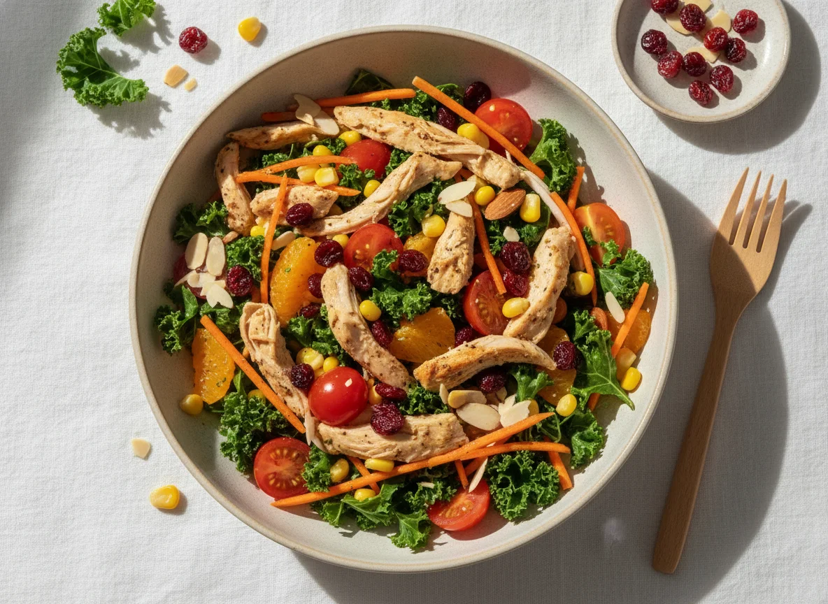 Salada de Frango com Couve e Cranberries photo