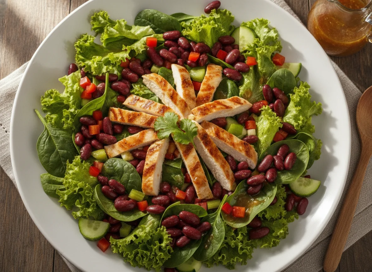 Salada de Frango com Feijão Vermelho photo