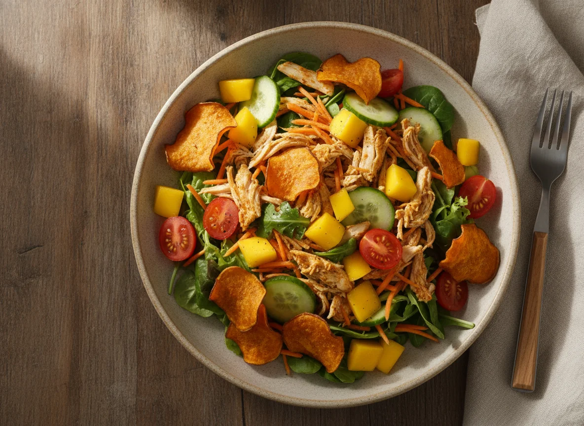 Salada de Frango com Manga e Batata Doce photo