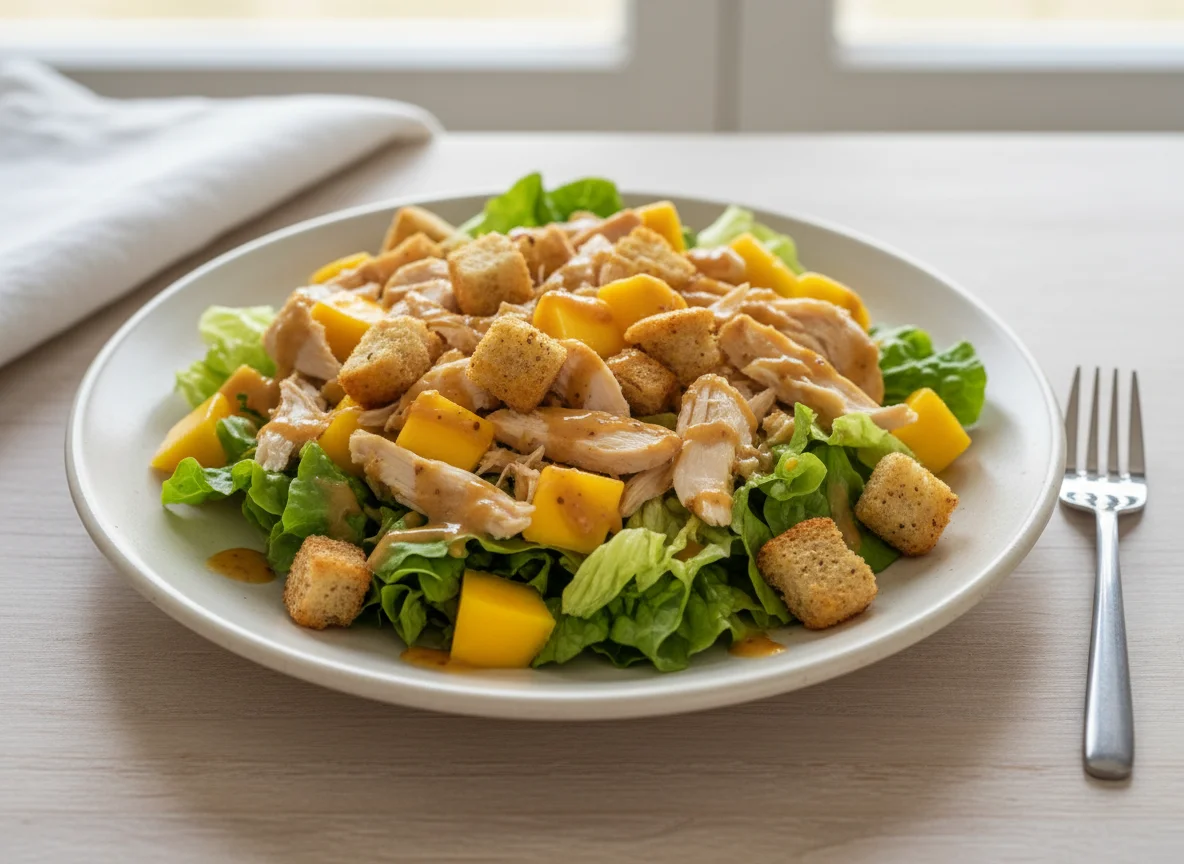 Salada de Frango com Manga e Croutons photo